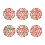 Happy Llama Pattern Print Coaster Set