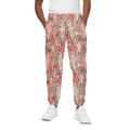 Happy Llama Pattern Print Cotton Sweatpants