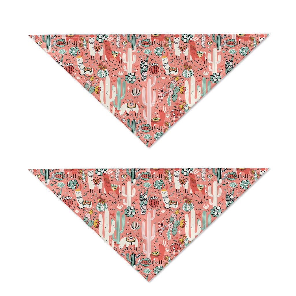Happy Llama Pattern Print Dog Bandana