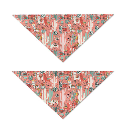 Happy Llama Pattern Print Dog Bandana