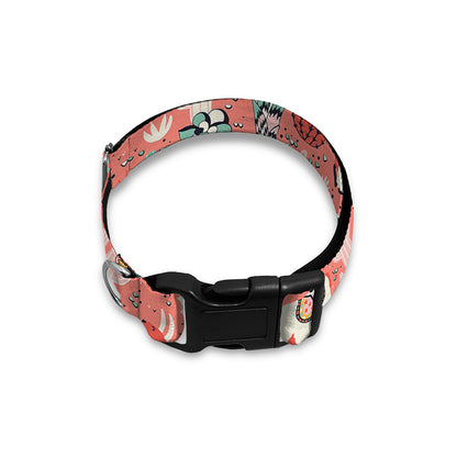 Happy Llama Pattern Print Dog Collar