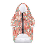 Happy Llama Pattern Print Dog Zip Up Hoodie