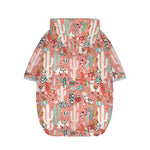 Happy Llama Pattern Print Dog Zip Up Hoodie