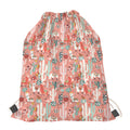 Happy Llama Pattern Print Drawstring Bag