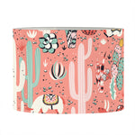 Happy Llama Pattern Print Drum Lamp Shade
