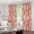 Happy Llama Pattern Print Extra Wide Grommet Curtains