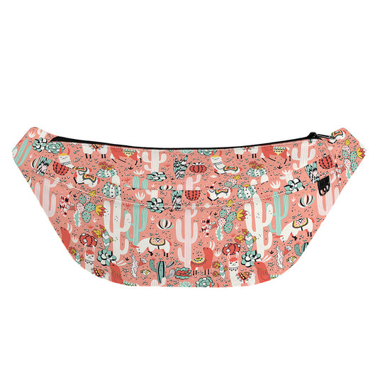 Happy Llama Pattern Print Fanny Pack