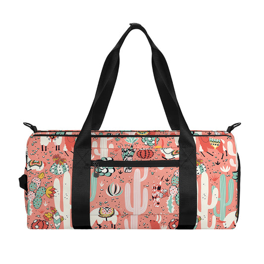 Happy Llama Pattern Print Gym Bag