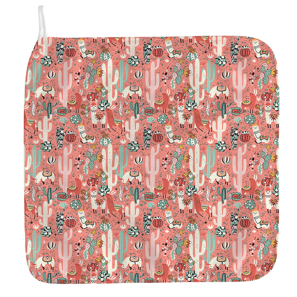 Happy Llama Pattern Print Hand Towel
