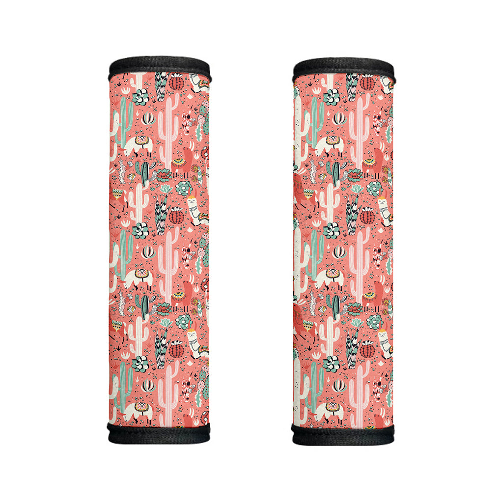 Happy Llama Pattern Print Handle Covers