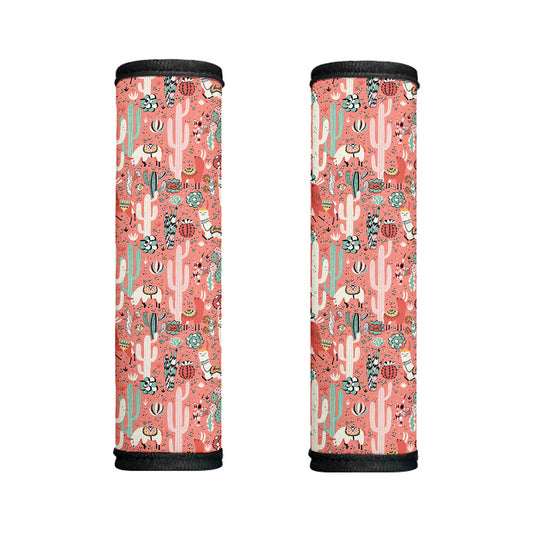 Happy Llama Pattern Print Handle Covers