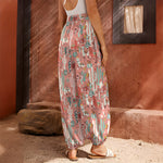 Happy Llama Pattern Print Harem Pants