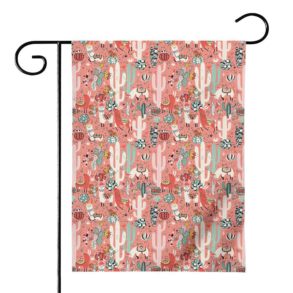 Happy Llama Pattern Print House Flag