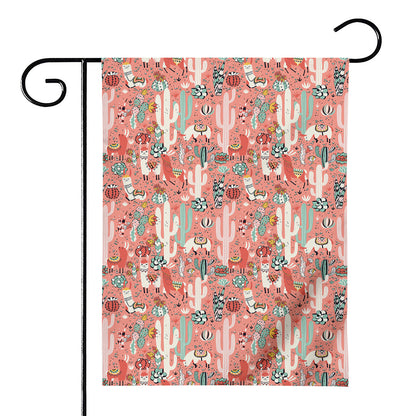Happy Llama Pattern Print House Flag