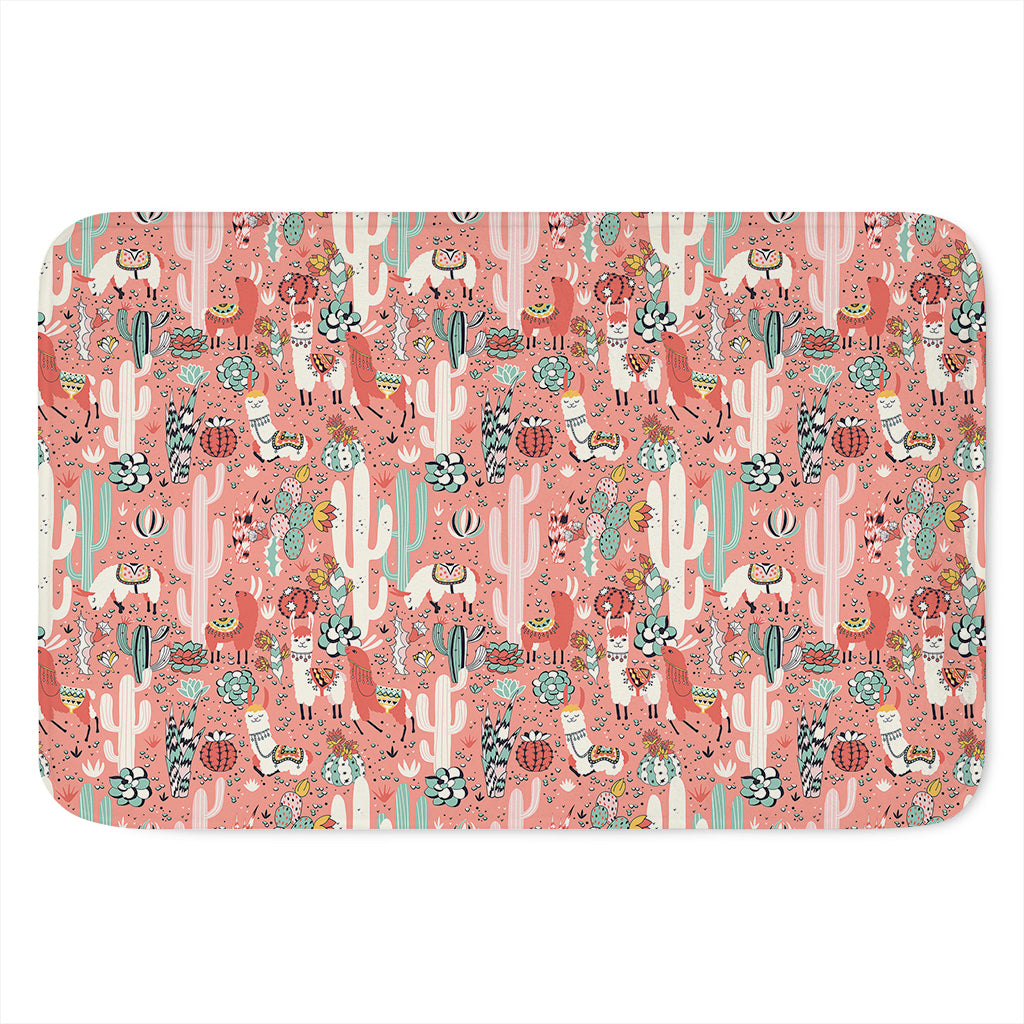 Happy Llama Pattern Print Indoor Door Mat