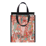 Happy Llama Pattern Print Insulated Lunch Tote