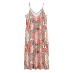 Happy Llama Pattern Print Jersey Midi Cami Dress