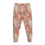 Happy Llama Pattern Print Jogger Pants