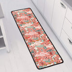 Happy Llama Pattern Print Long Kitchen Mat