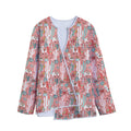 Happy Llama Pattern Print Long Sleeve Short Coat