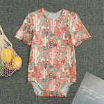 Happy Llama Pattern Print Men's Bodysuit