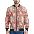 Happy Llama Pattern Print Men's Bomber Jacket