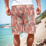 Happy Llama Pattern Print Men's Cargo Shorts
