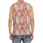 Happy Llama Pattern Print Men's Fitness Tank Top