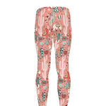 Happy Llama Pattern Print Men's leggings