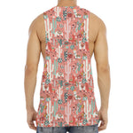 Happy Llama Pattern Print Men's Muscle Tank Top