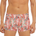 Happy Llama Pattern Print Men's Short Boxer Briefs