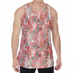 Happy Llama Pattern Print Men's Velvet Tank Top