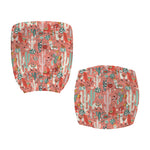 Happy Llama Pattern Print Office Chair Cover