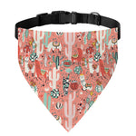 Happy Llama Pattern Print Over The Collar Dog Bandana