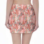 Happy Llama Pattern Print Pencil Mini Skirt