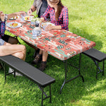 Happy Llama Pattern Print Picnic Table Cover