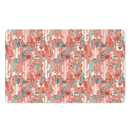 Happy Llama Pattern Print Polyester Doormat