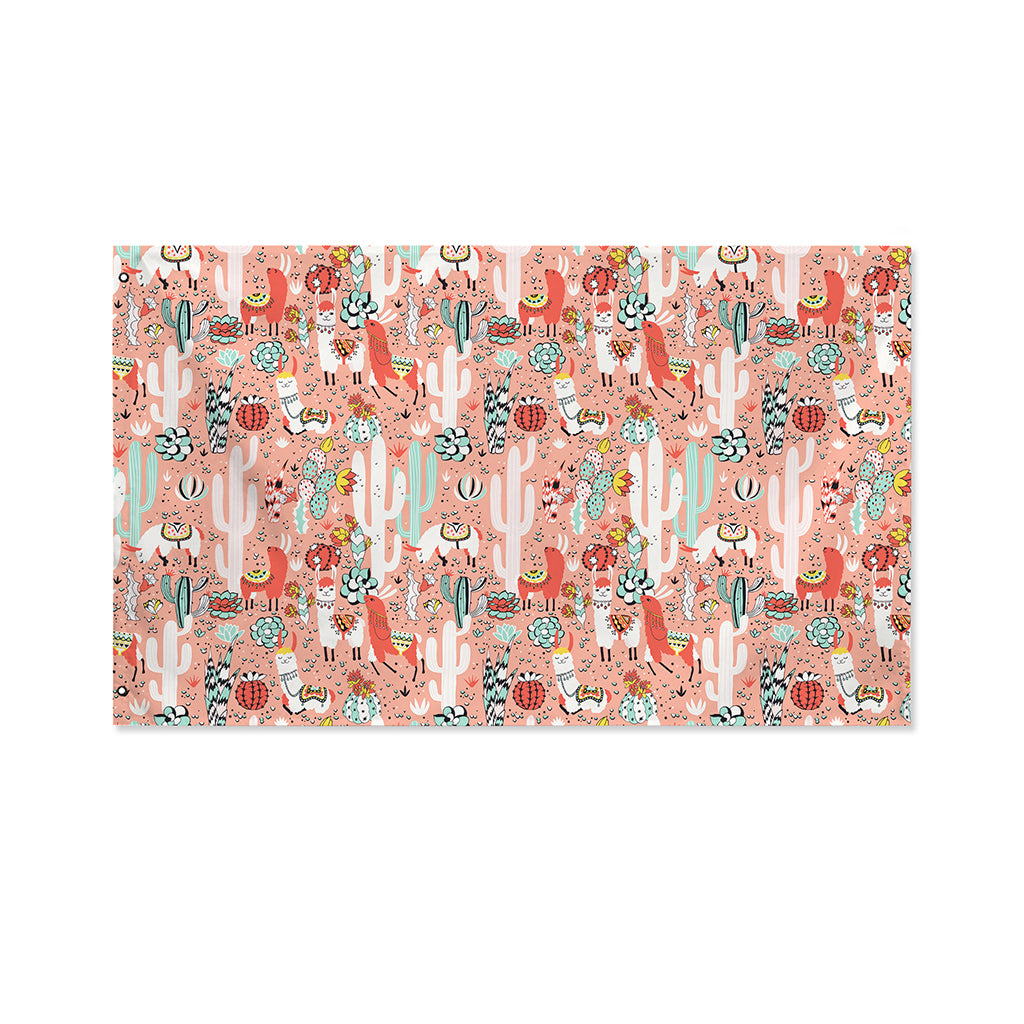 Happy Llama Pattern Print Polyester Flag