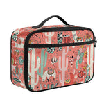 Happy Llama Pattern Print Portable Lunch Bag