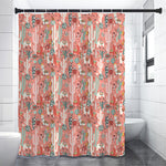 Happy Llama Pattern Print Premium Shower Curtain