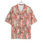 Happy Llama Pattern Print Rayon Hawaiian Shirt