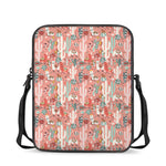 Happy Llama Pattern Print Rectangular Crossbody Bag