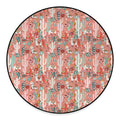 Happy Llama Pattern Print Round Floor Mat