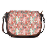Happy Llama Pattern Print Saddle Bag