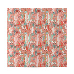 Happy Llama Pattern Print Silk Bandana