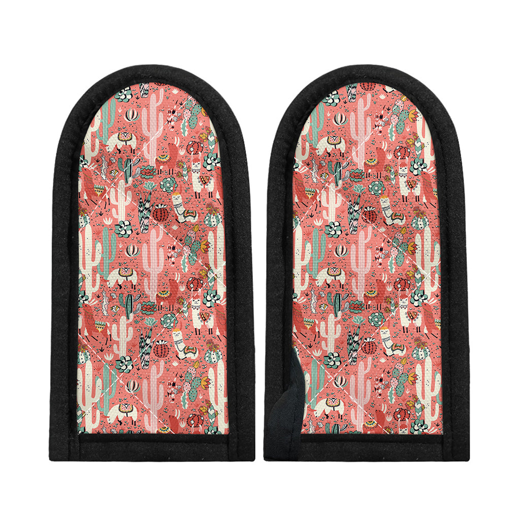 Happy Llama Pattern Print Skillet Handle Cover