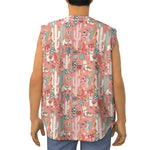 Happy Llama Pattern Print Sleeveless Baseball Jersey