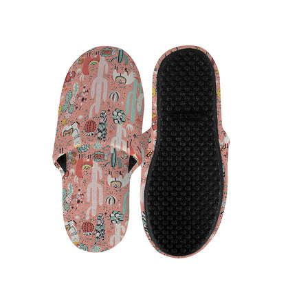 Happy Llama Pattern Print Slippers