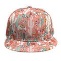 Happy Llama Pattern Print Snapback Cap