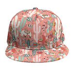 Happy Llama Pattern Print Snapback Cap